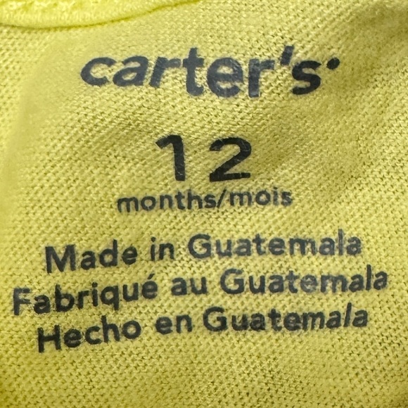 Carter’s Lime Yellow Tank Top With Bow - Picture 3 of 4